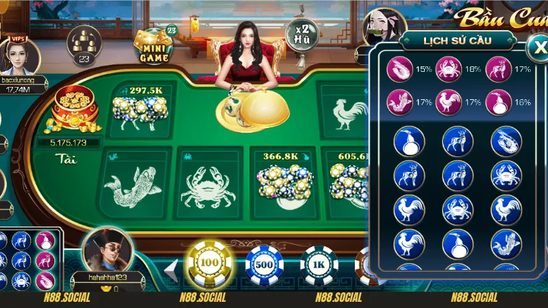 Quan sát kết quả xác suất bầu cua trước đó